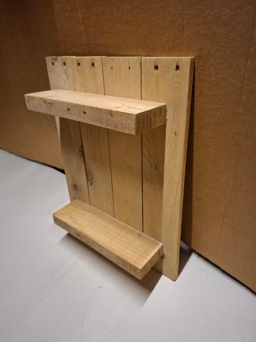  — wooden wall 2 shelves