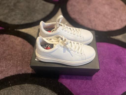  — Love Moschino White Platform Trainers