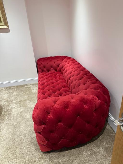  — 2 three seater sofas footstool  table Armcha