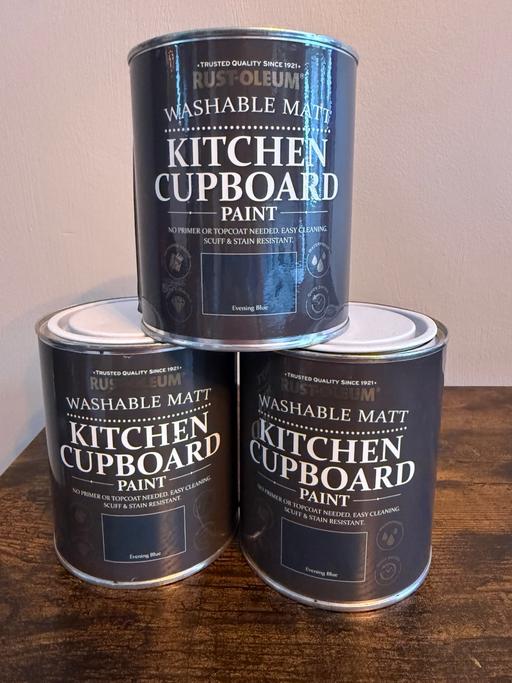 — 3 tins unopened kitchen cabinet paint