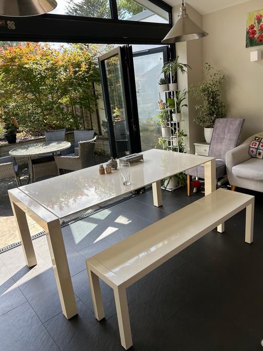  — Dining table and bench