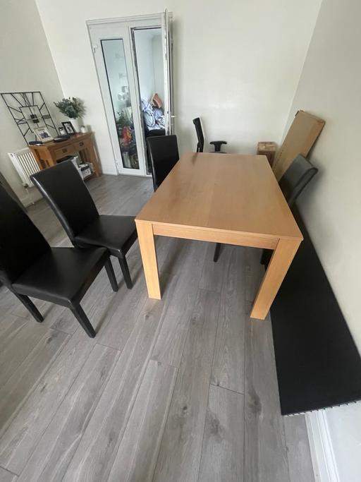  — Brown 4 Seater Wooden Dining Table For Sake