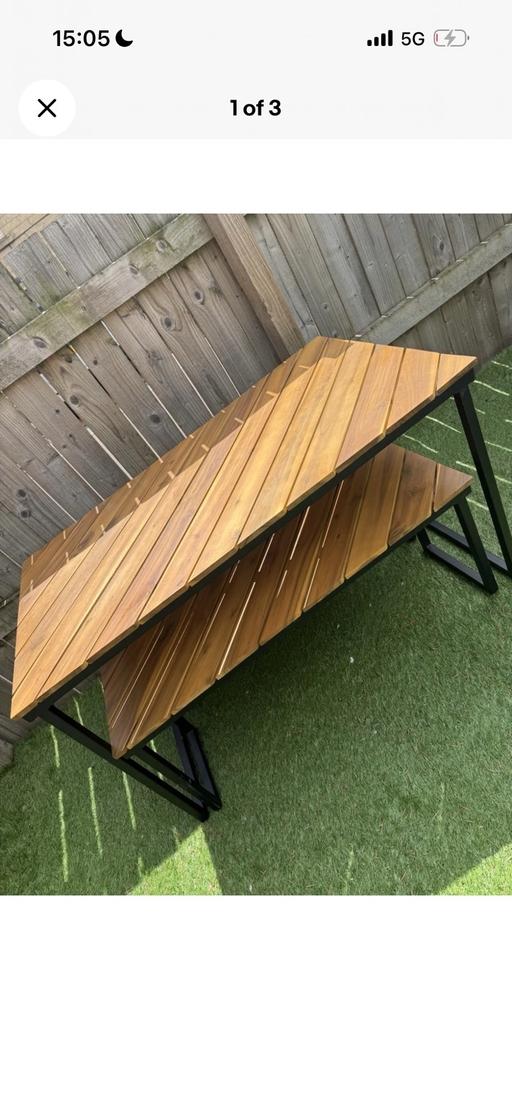  — Dining table and benches
