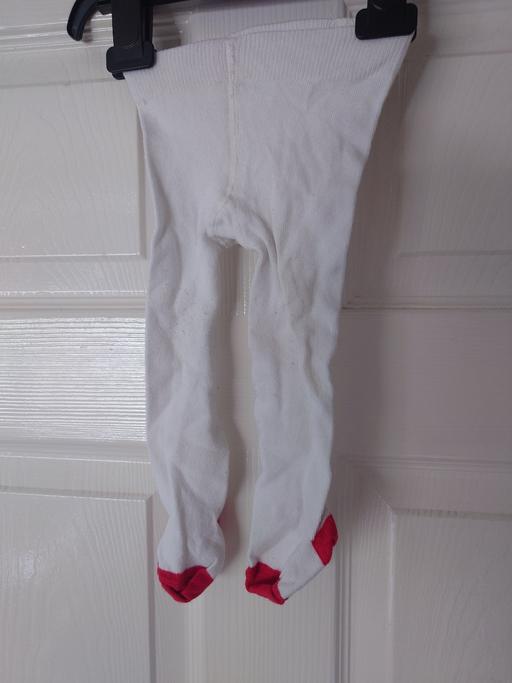  — Baby girls white tights size 6-9 months