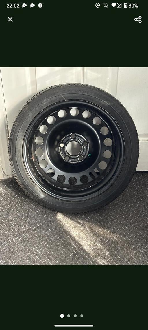  — spare car tyre for zafira vauxhall 7 seater