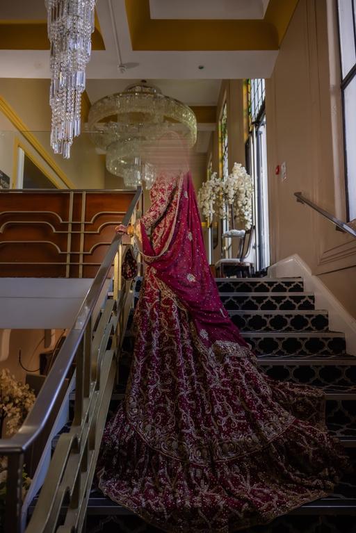  — Stunning maroon bridal lengah worn once