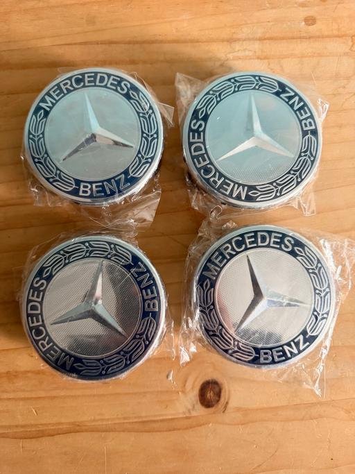  — Mercedes-Benz 75mm Set of 4Wheel Centre Caps