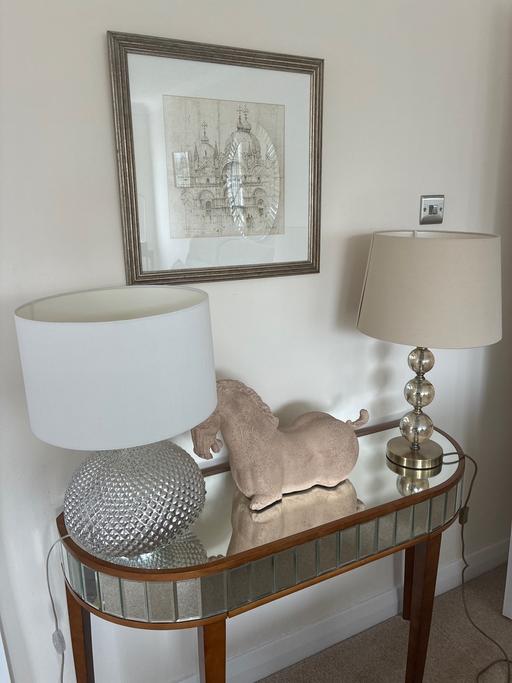  — 2 table lamps various cushions for sale