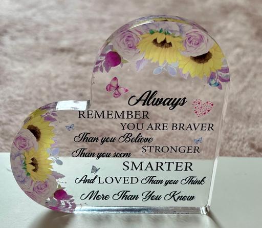  — Like New Heart Acrylic Free Standing Plaque