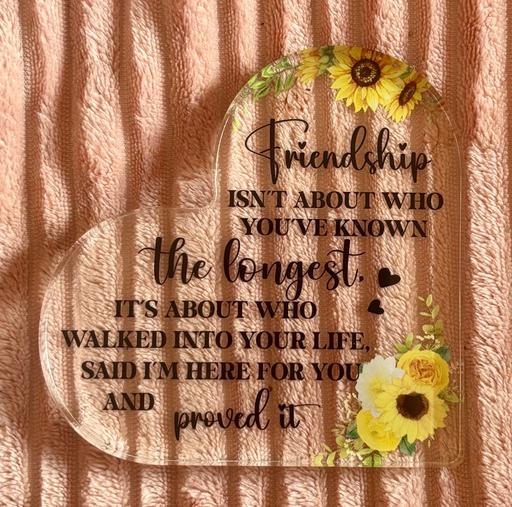  — Like New Heart Acrylic Free Standing Plaque