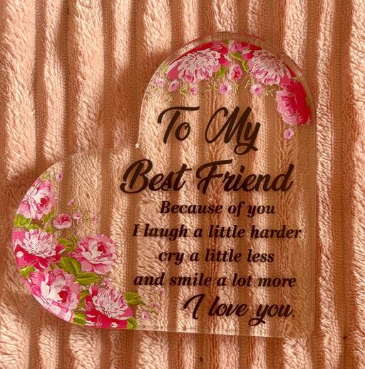  — Like New Heart Acrylic Free Standing Plaque