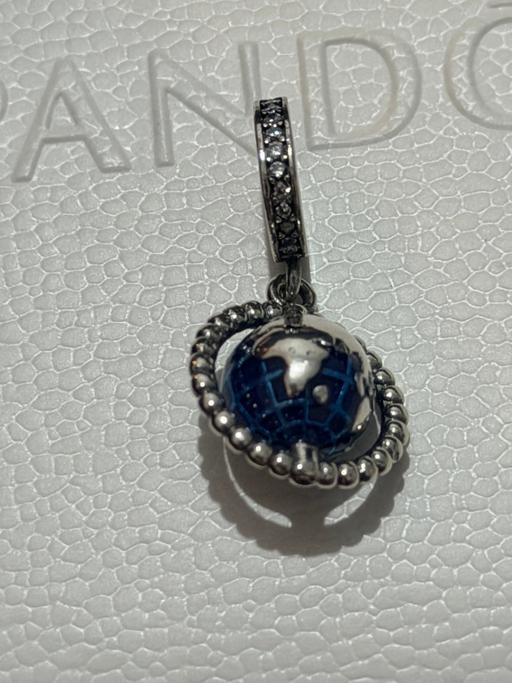 — Silver World Dangle Charm