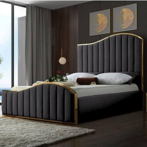  — Luxe Velvet Bed & Ottoman Set