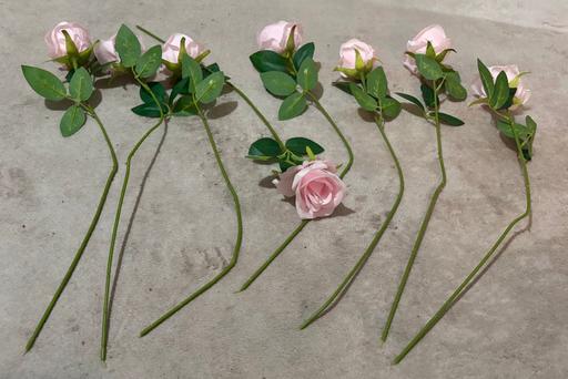  — New 8 Artificial Pink Roses For All