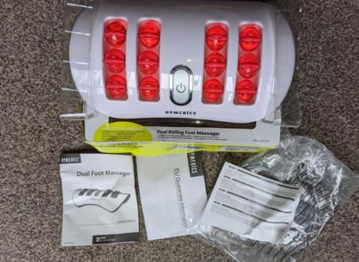  — homedics dual rolling foot massager new