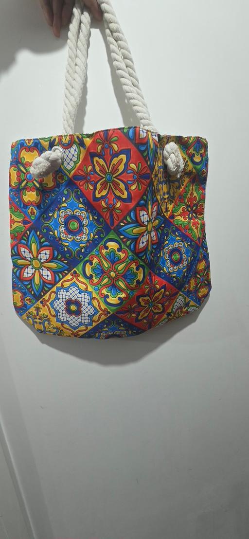 Colourful Canvas Tote Bag with Rope Handles