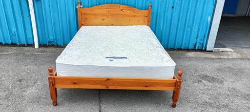  — Solid Pine Double Bed with Mattress