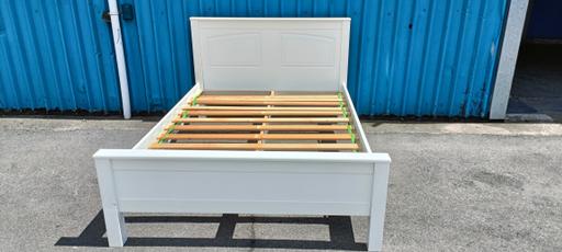  — Modern White Double Bed Frame