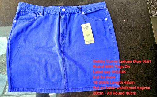  — Ladies Gabby Curve Blue Denim Skirt 18-20UK