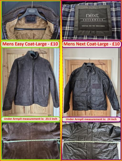  — Mens Easy or Next Coats – Large