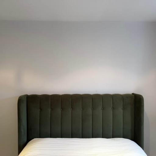  — Velvet Double Bed by Swoon (Kipling, Green)