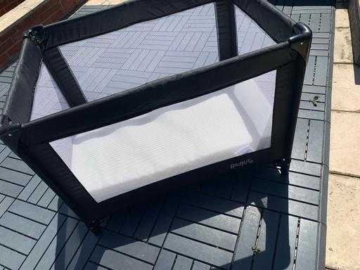  — Red kite black baby cot bed & George mattress