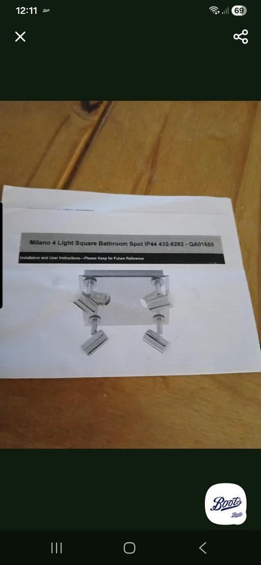  — LIGHT BATHROOM 4 SPOTS CAN REPOSITION