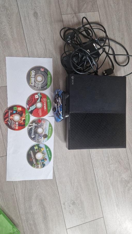  — X Box 1 and 5 games, control and wires.