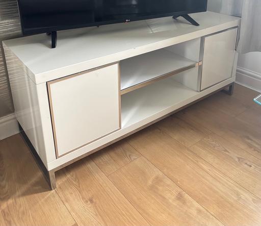 — White TV stand/consule table