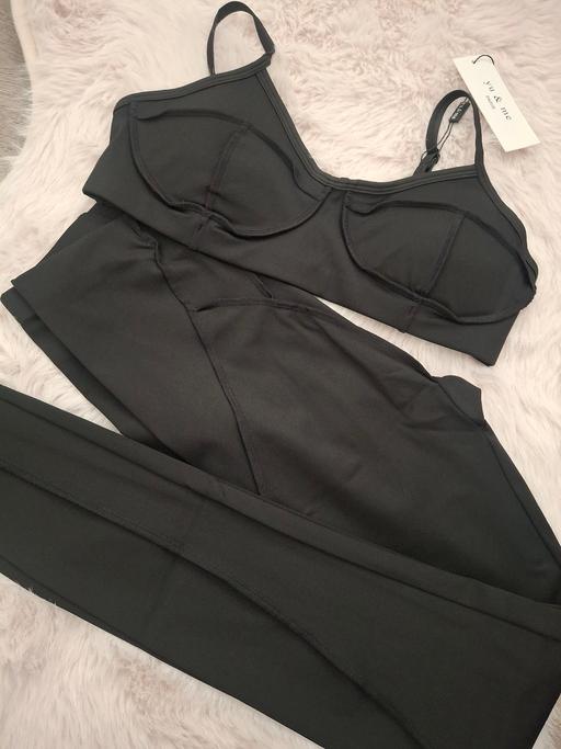  — Womens black 2 piece