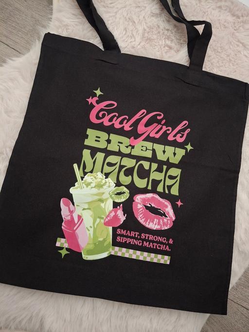  — Black matcha tote bag