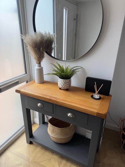  — Solid oak console table