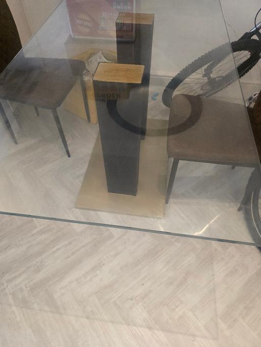  — beautiful solid glass table