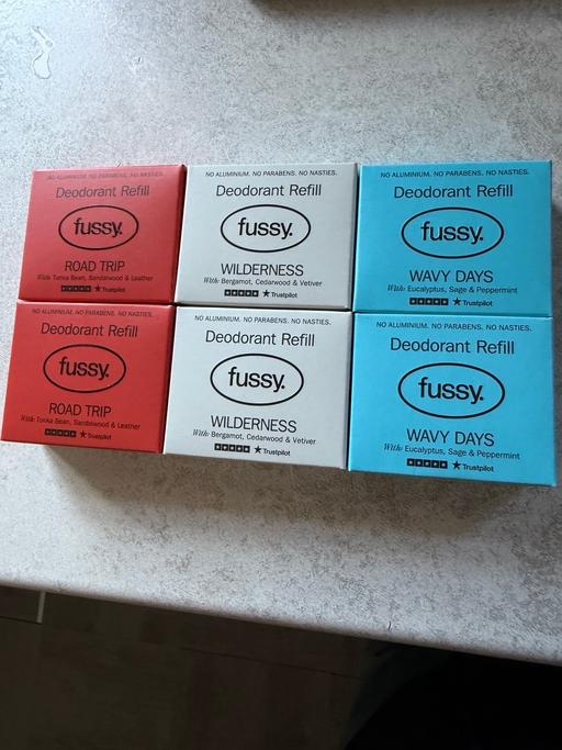  — Fussy deodorant refills x 6