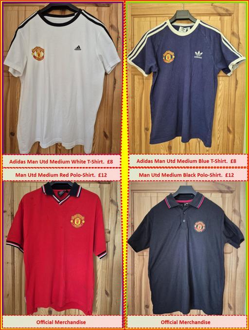  — Adidas Man Utd Medium T-Shirts. [4 sorts]