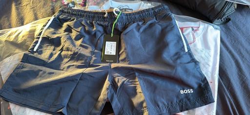  — Boss navy swim shorts size m