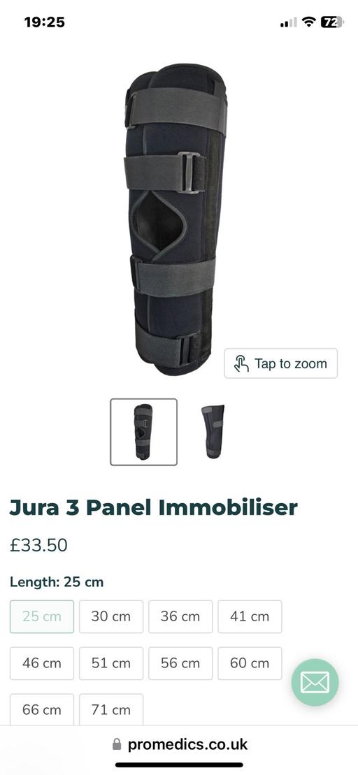  — Knee immobiliser