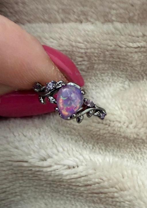  — Dúo of rings im gunmetal black and dark opal