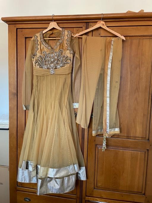  — Gold shalwar kameez three piece