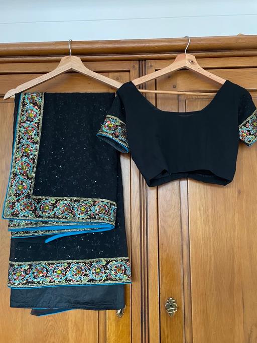  — Black sequins saree