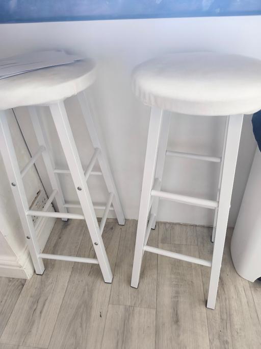  — white stools like new £20ea