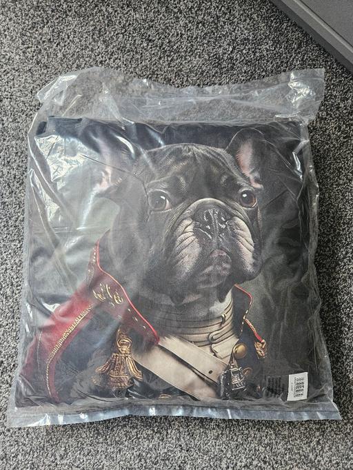  — brand new frenchie dog cushion