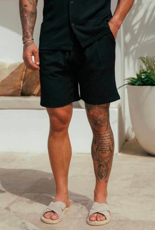  — LEGEND timeless staples textured short set -