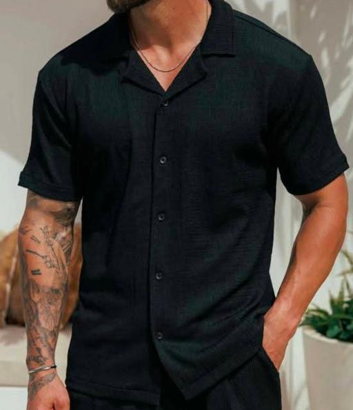  — LEGEND timeless staples textured shirt set -