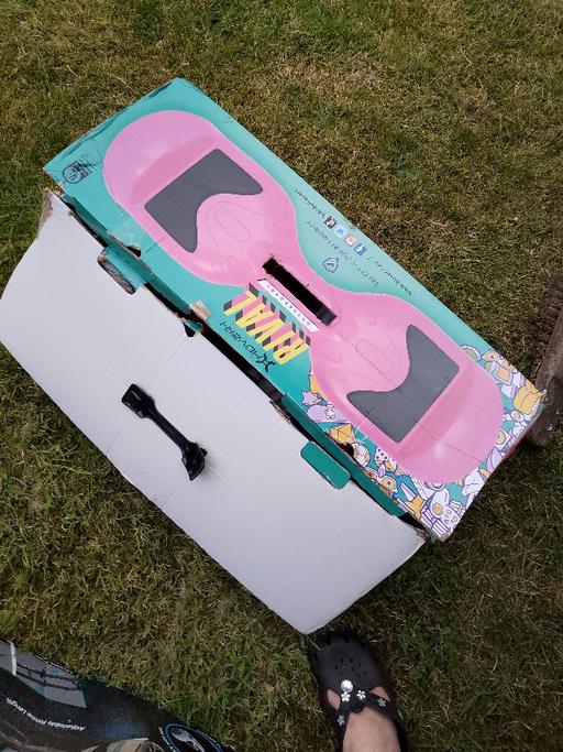  — Hoverboard with go kart accessory.