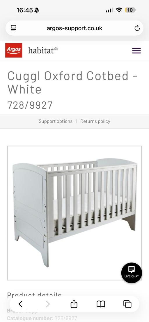  — Brand new boxed cot