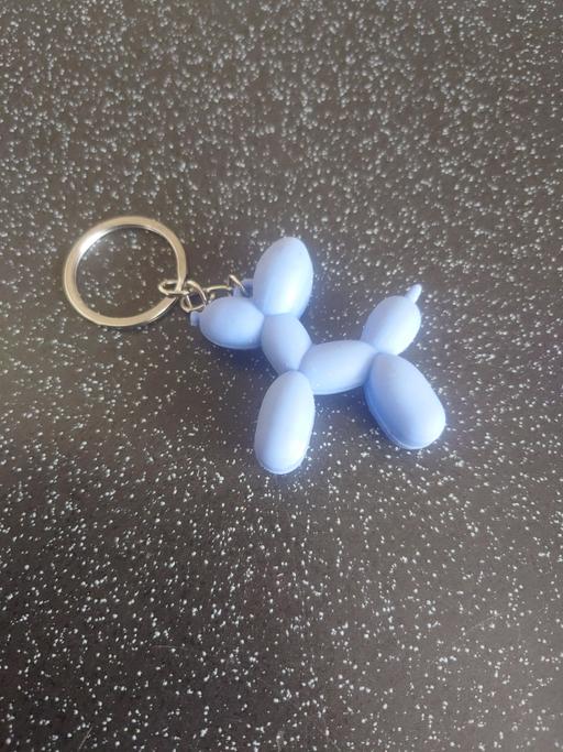  — Blue poodle keyring
