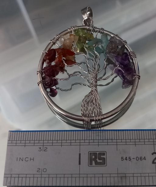  — Semi precious tree of life pendant a
