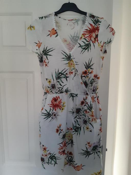  — Next white floral dress - size 8