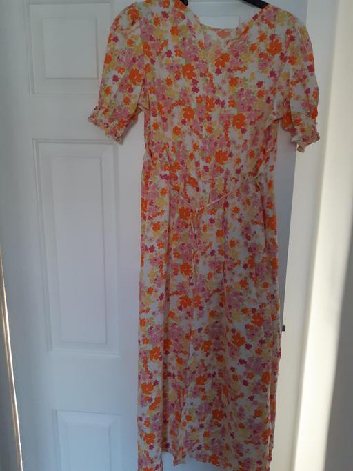  — Midi orange and yellow dress - size 12